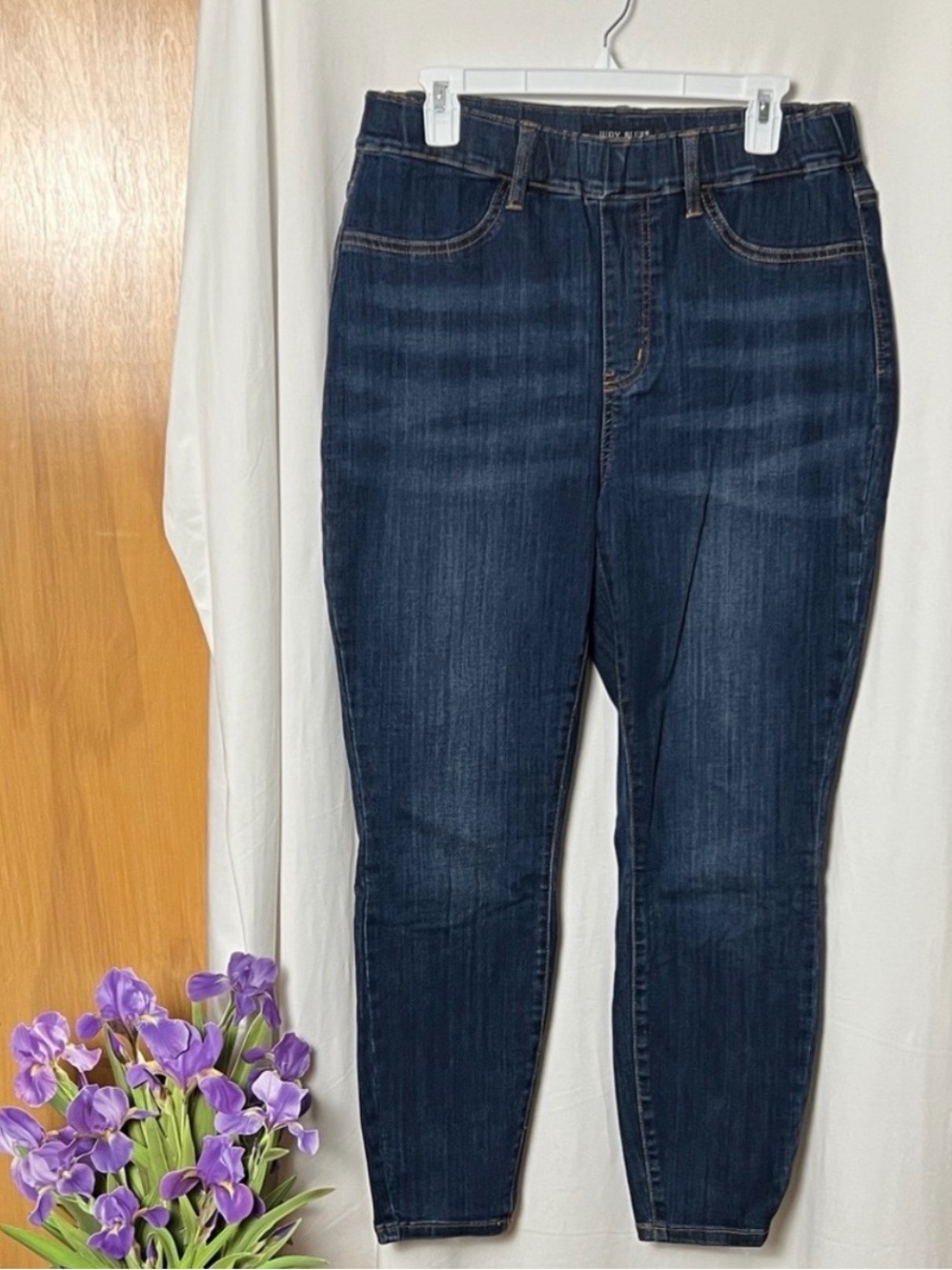 Judy Blue Dark Blue Women's Pull On Skinny Jeans Size 14W